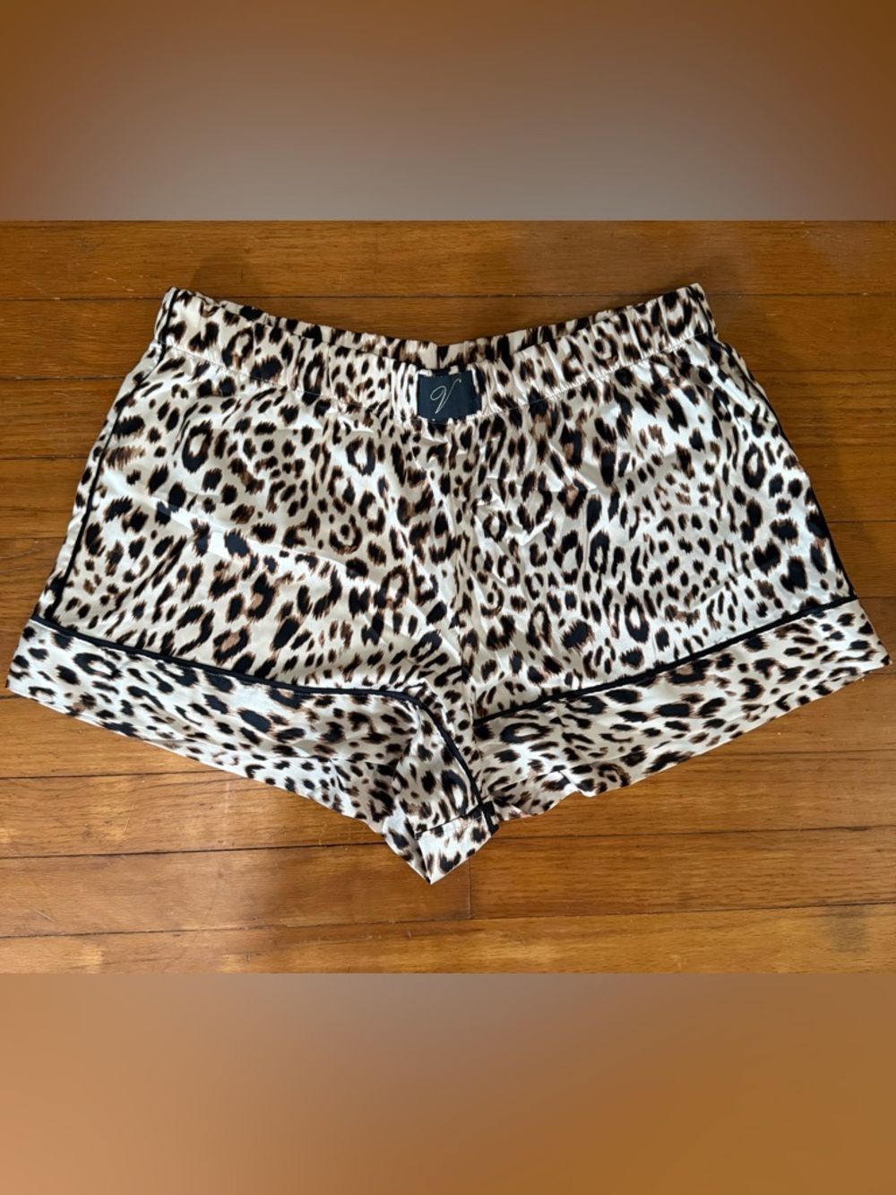 Victoria's Secret Leopard Print Satin PJ shorts